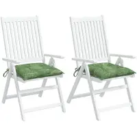 vidaXL Coussins de chaise lot de 2 à motif de feuilles 40x40x7 cm
