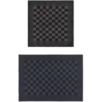 vidaXL Ensemble de serviettes 10 pcs noir et gris coton