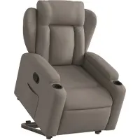 vidaXL Fauteuil relax avec releveur Taupe Tissu