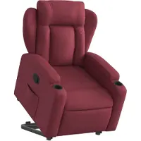 vidaXL Fauteuil relax avec releveur vin rouge Tissu