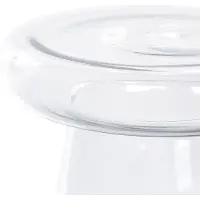 Beliani Table d'appoint en verre transparent Complément de table Table d'appoint Présentoir décoratif Design transparent teinté
