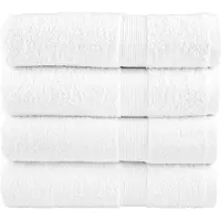 vidaXL Serviettes de bain de qualité supérieure SOLUND 4 pcs blanc