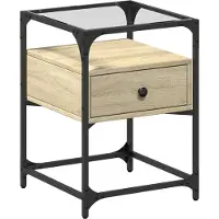 vidaXL Table de chevet chêne sonoma 40x40x55 cm bois d’ingénierie