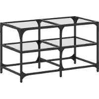 vidaXL Table basse avec plateau en verre Transparent 78,5x40x45 cm Acier