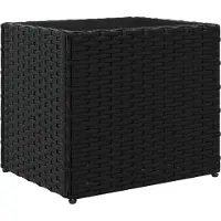 vidaXL Jardinière noir 36x30x32 cm résine tressée