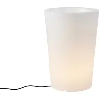 QAZQA Lampadaire d'extérieur intelligent avec jardinière blanc IP65 avec LED Wifi A60 - Verano