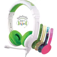 BuddyPhone School+, Avec et sans fil, Appel/Musique, 20 - 20000 Hz, 147 g, Écouteurs, Vert, Blanc