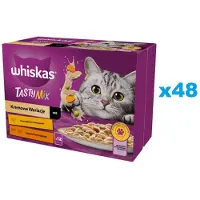 Whiskas Adult sachet 48x85g Cream Variations nourriture humide pour chats en sauce avec : poulet et légumes, agneau et dinde