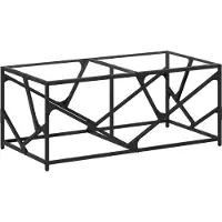 vidaXL Table basse avec plateau en verre transparent 98,5x50x41 cm Acier