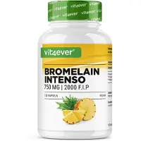 Vit4ever Complément alimentaire pour favoriser la digestion Broméline Intenso 750mg 2000 F.I.P., 120 gélules