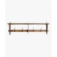 Nordal A/s Étagère Caronu | 4 Crochets | Bois De Récupération-naturel | 1073