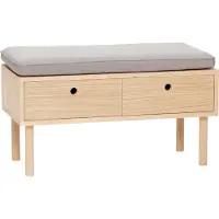 Hubsch Hide Bank Gris/naturel | 880518F