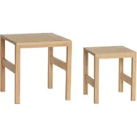 Hubsch Tables placage chêne - set de 2 pièces
