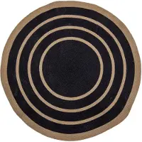 Bloomingville Tapis Lune | Noir | Seagrass | 82055448