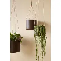 Hubsch Bloom pots de fleurs suspendus marron set de 3 pièces