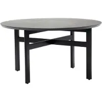 Hubsch Table basse ronde en chêne - noir