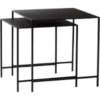 Hubsch Table basse en métal - lot de 2 pièces