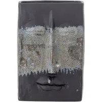 Bloomingville Nasru Vaas | Noir | Grès | 82056978