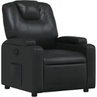 vidaXL Fauteuil relax noir similicuir