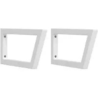 vidaXL Supports de lavabo 2 pcs. Blanc Trapézoïdal Acier