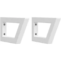 vidaXL Supports de lavabo 2 pcs. Blanc Trapézoïdal Acier
