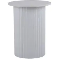 Leitmotiv - Table basse Luscious Straight - Blanc - Ø45cm