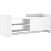 vidaXL Armoire TV blanche 100x35x40 cm Bois composite
