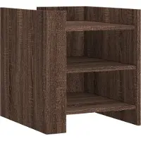vidaXL Table de chevet chêne marron 45x50x50 cm bois d’ingénierie