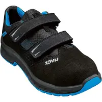 Uvex 2 trend, Unisexe, Adulte, Sandales de sécurité, Noir, Bleu, S1P, SRC, Fermeture Velcro