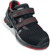 Uvex sandales 1 S1P noir, rouge largeur 11 Gr. 47