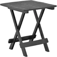 vidaXL Table de jardin pliante anthracite 45x43x50 cm plastique