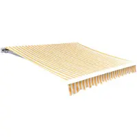 vidaXL LaFeldoek 500x300 cm Leinwand Orange und Weiß
