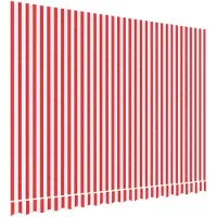 vidaXL Tissu de store rouge et blanc rayé 3,5x2,5 m