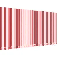vidaXL Toile de store rouge et blanc rayé 6x3 m