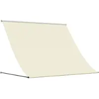 vidaXL Marquise rétractable Crème 200x150 cm Tissu et acier