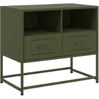 vidaXL Armoire TV vert olive 68x39x60,5 cm Acier