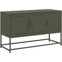vidaXL Armoire TV vert olive 100,5x39x60,5 cm Acier