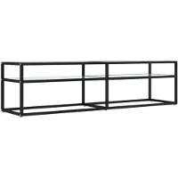 vidaXL Armoire TV blanc imitation marbre 160x40x40,5 cm verre trempé