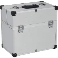 vidaXL Boîte à outils 38x22,5x34 cm Argenté Aluminum