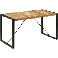 vidaXL Table de salle à manger 140x70x75 cm en bois massif de manguier