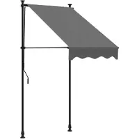 vidaXL Auvent rétractable Anthracite 100x150 cm Tissu et acier