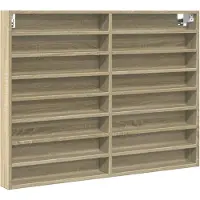vidaXL Armoire à vitrine chêne sonoma 100x8,5x75 cm bois d'ingénierie