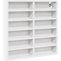 vidaXL Armoire à vitrine blanc 60x8,5x58 cm bois d'ingénierie