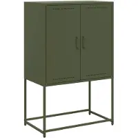 vidaXL Armoire TV vert olive 68x39x60,5 cm Acier