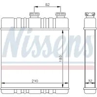 Nissens Échangeur de chaleur, chauffage habitacle 72660