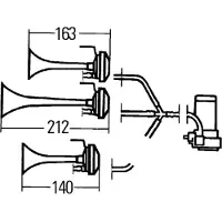 Hella Klaxon 3PD 003 001-671