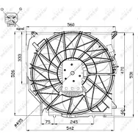NRF Ventilateur de radiateur pour BMW X3, modèles de 2006 à 2010