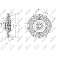 NRF Embrayage, ventilateur de radiateur 49673