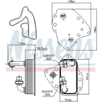 Nissens Radiateur d'huile, huile moteur 90996