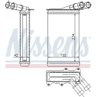 Nissens Echangeur de chaleur, chauffage de l'habitacle 71156